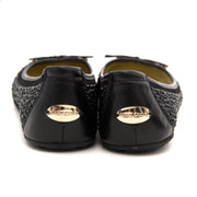 koop online aan de beste prijs tweedehands Jimmy Choo women’s Black Crystal Studded ‘Weber’ ballerina flats