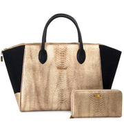 chopard metallic python embossed bag + wallet now for sale at labellov vintage fashion webshop belgium