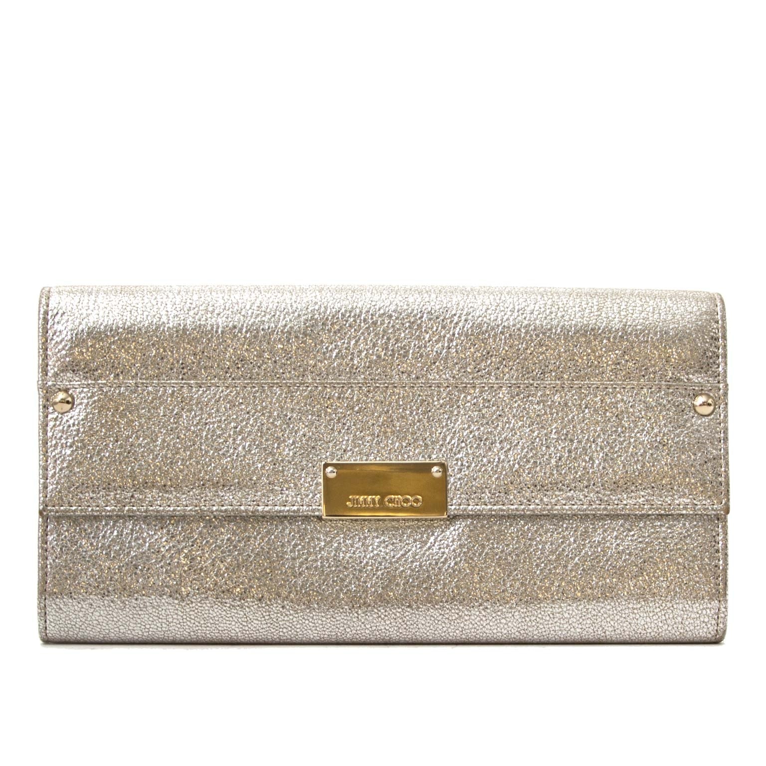 Buy authentic secondhand jimmy choo metallic silver clutch now online at labellov vintage fashion webshop belgium