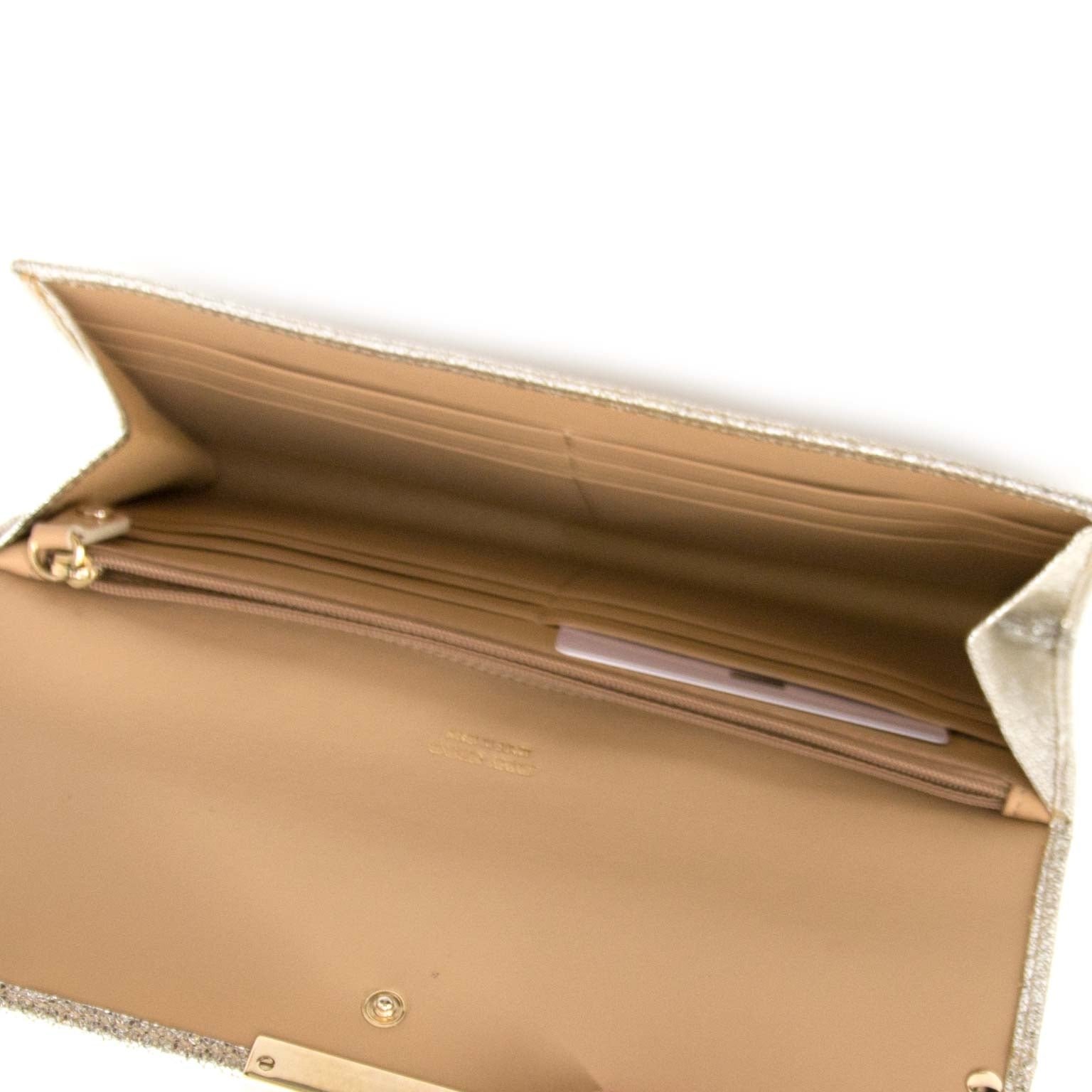 metallic silver jimmy choo clutch now online at labellov vintage fashion webshop belgium