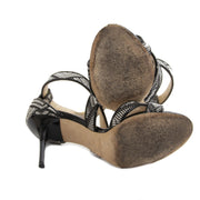 Jimmy Choo Braided Black & White Sandals te koop aan de beste prijs bij Labellov