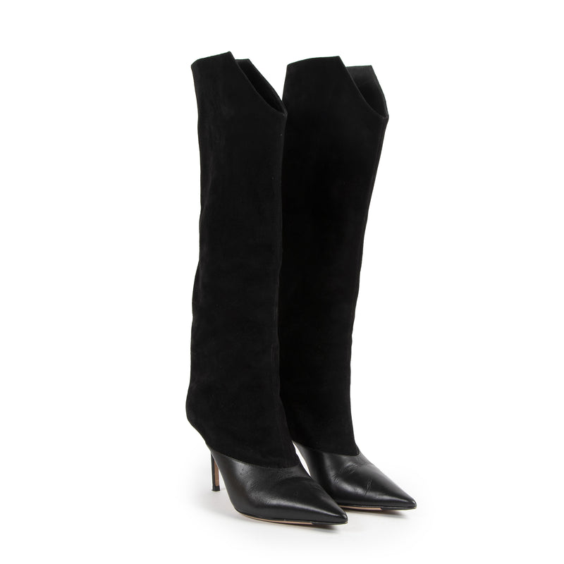 Jimmy Choo Black Brelan 85 Suède Knee High Boots pour le meilleur prix chez Labellov à Anvers