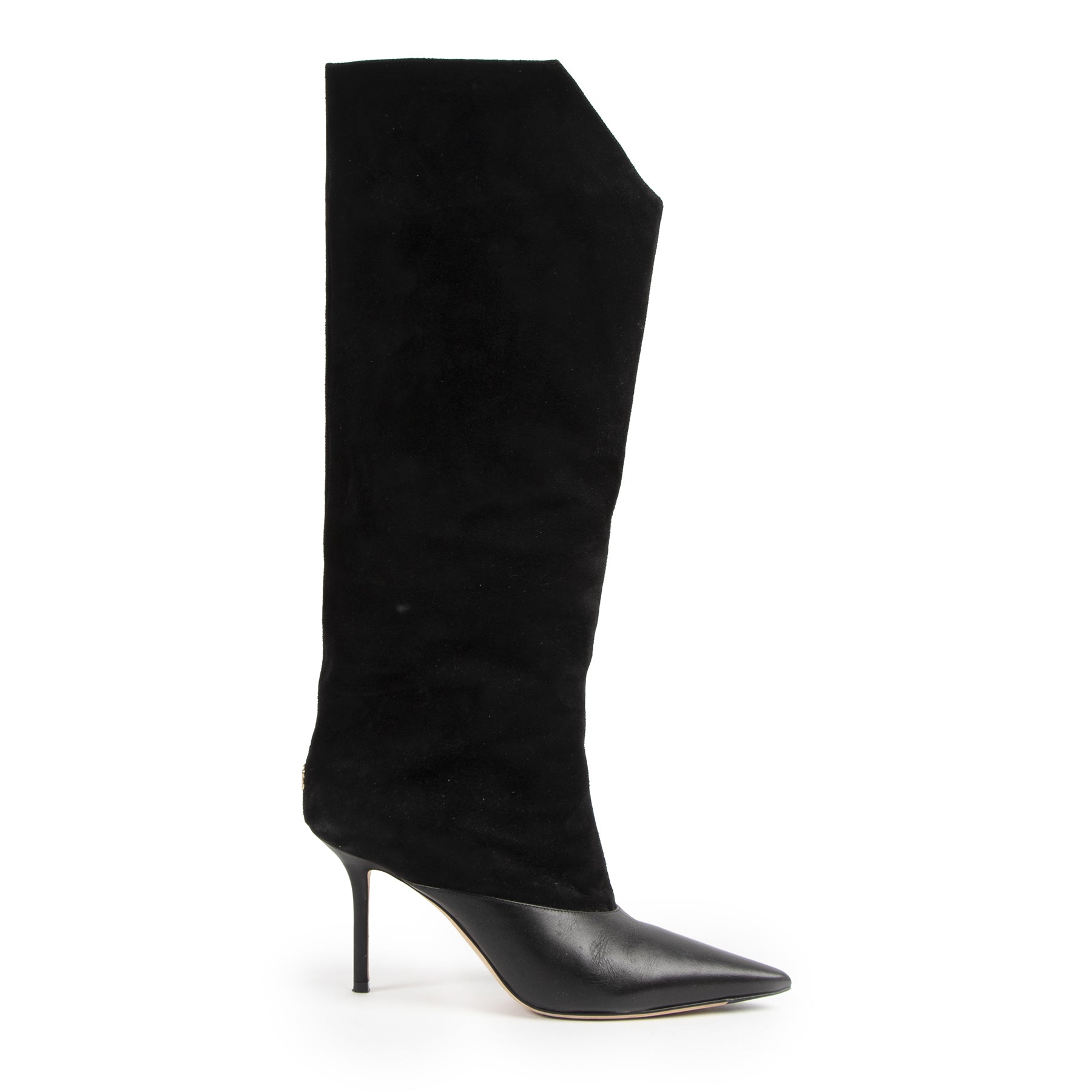 Jimmy Choo Black Brelan 85 Suède Knee High Boots for the best price at labellov