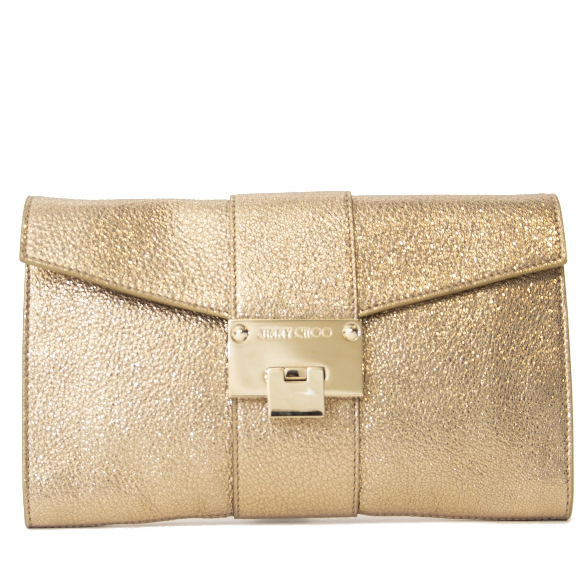 Jimmy Choo Rivera Golden Clutch