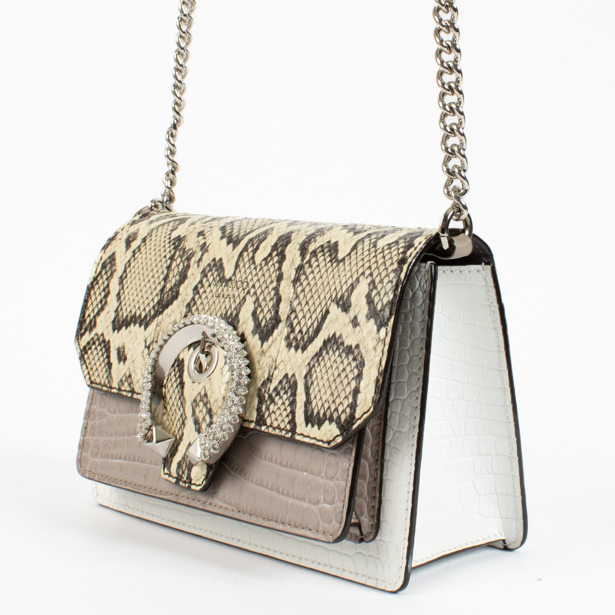 Sac Madeline Jimmy Choo en python/croco embossé