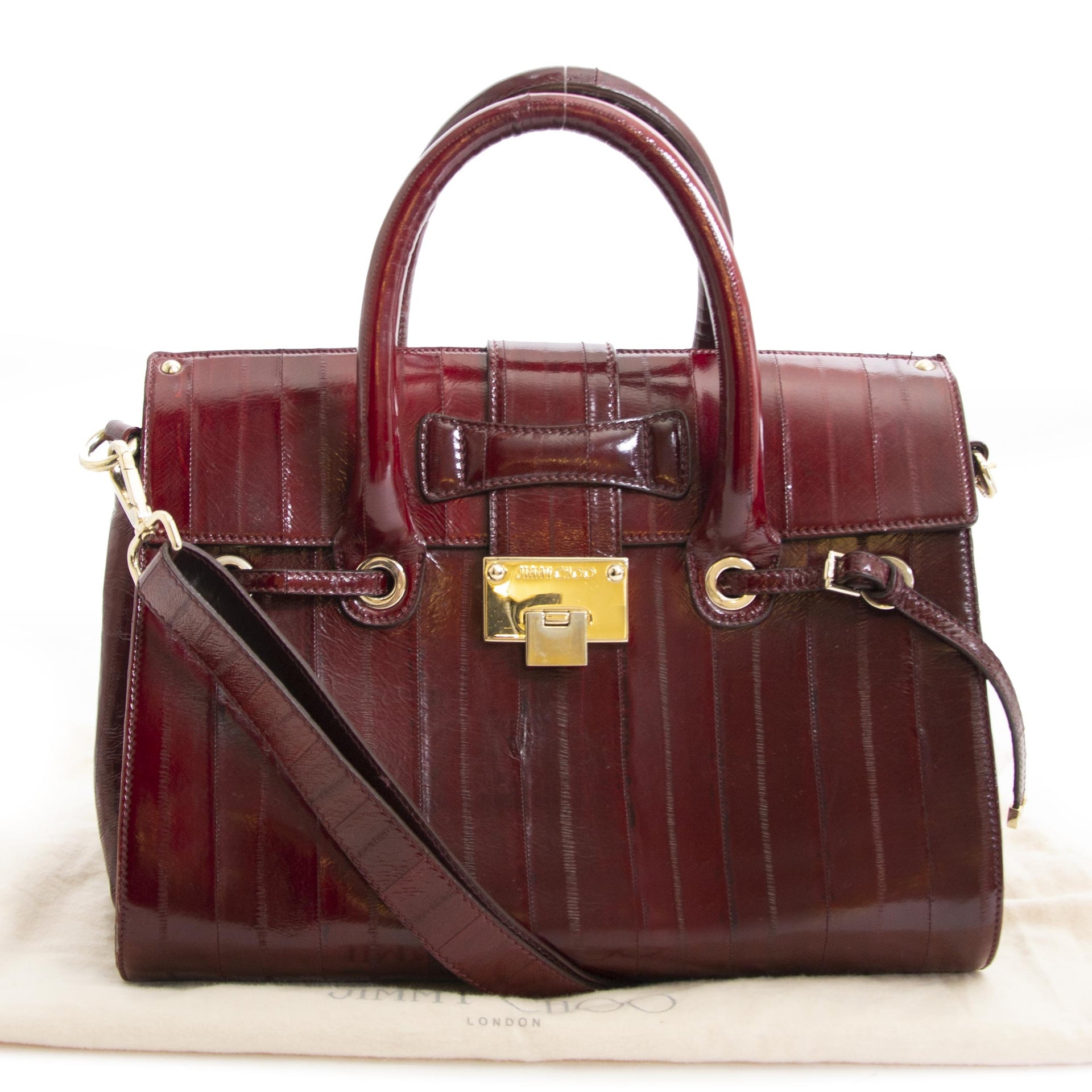 Authentieke tweedehands vintage Authentique seconde main vintage Jimmy Choo Rosalie Bag achète en ligne webshop LabelLOV