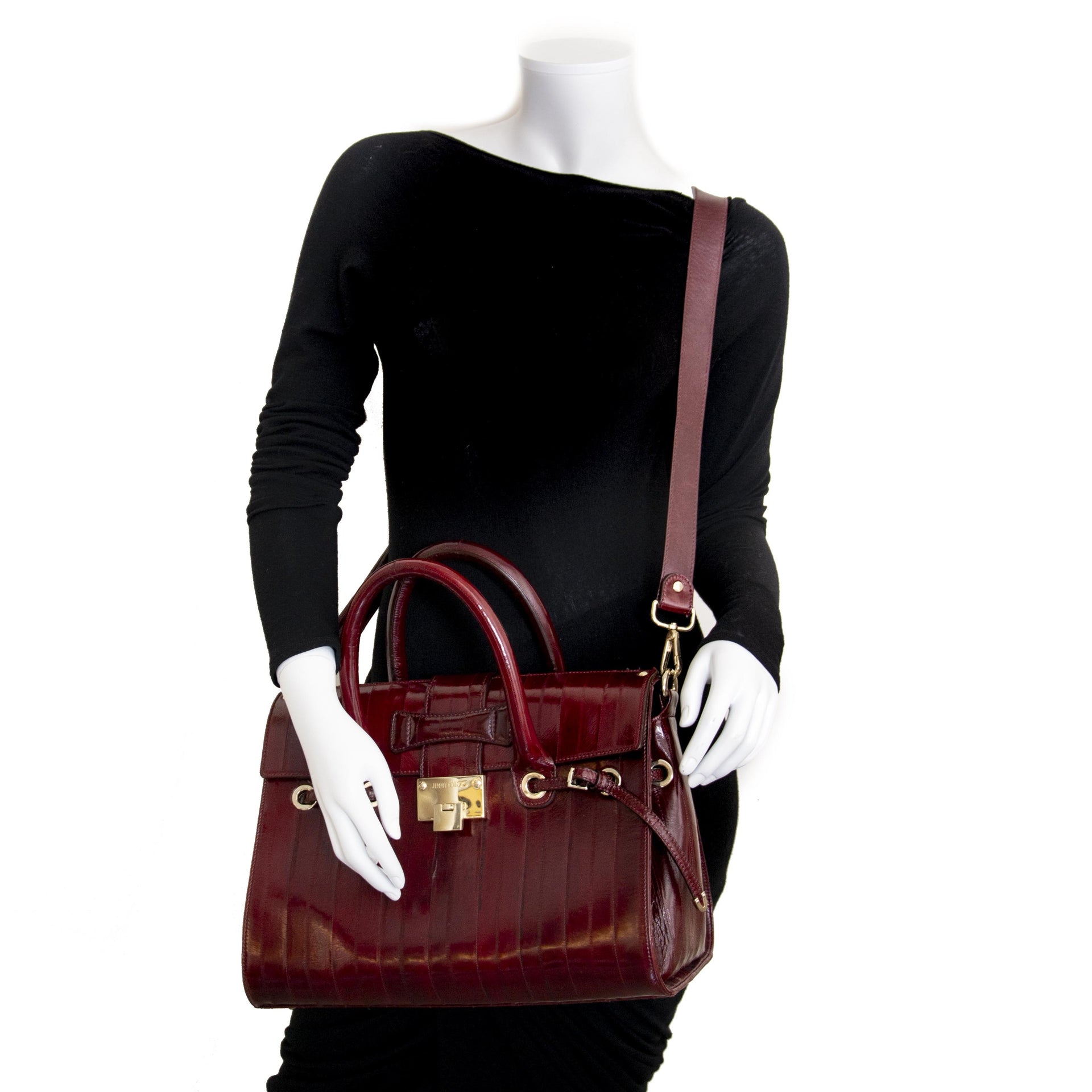 Authentic second hand vintage Jimmy Choo Rosalie Bag buy online webshop LabelLOV