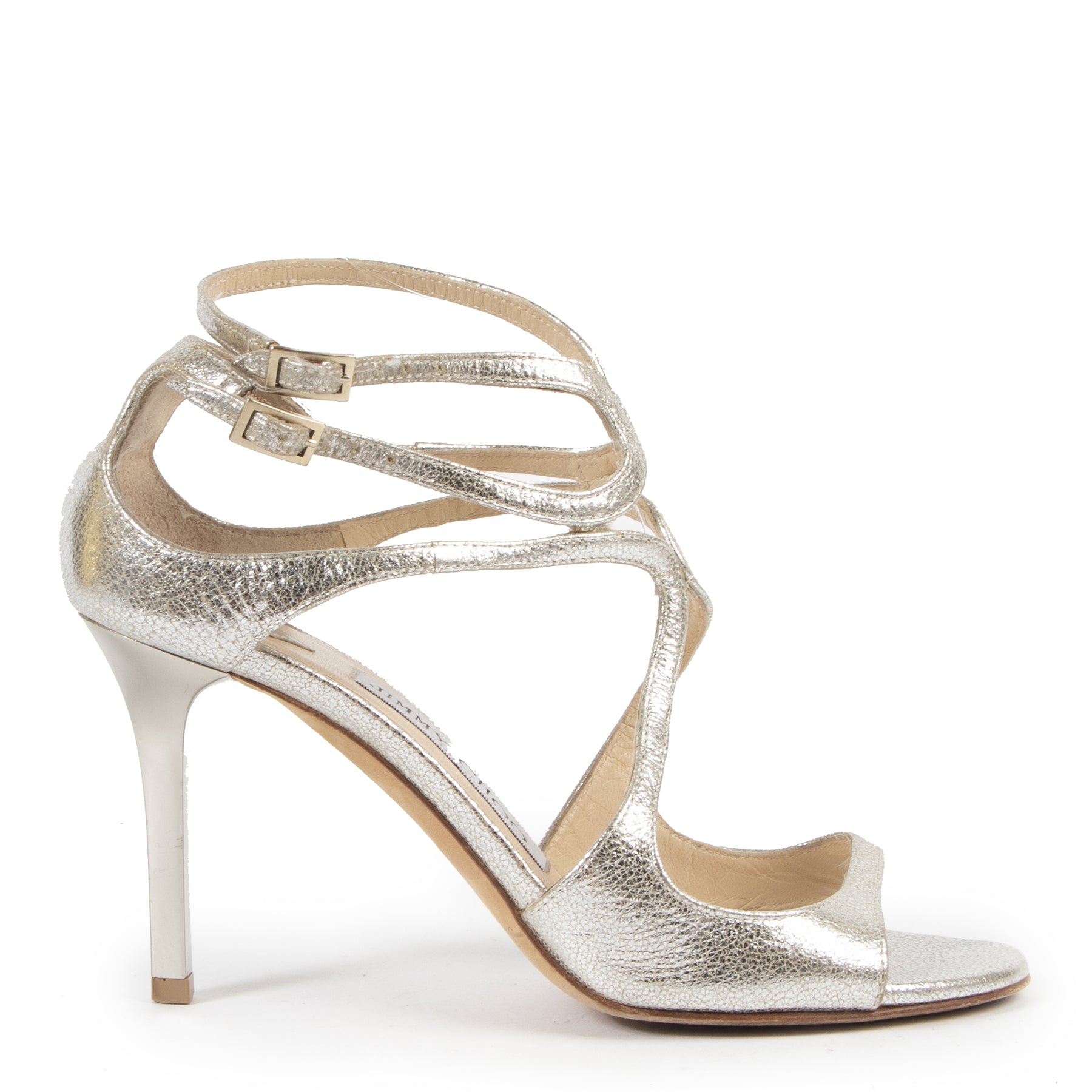 Jimmy Choo Ivette Gold Heels for the best price at Labellov secondhand luxury