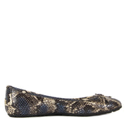 Jimmy Choo Embossed Snake Print Cosmo Ballerinas