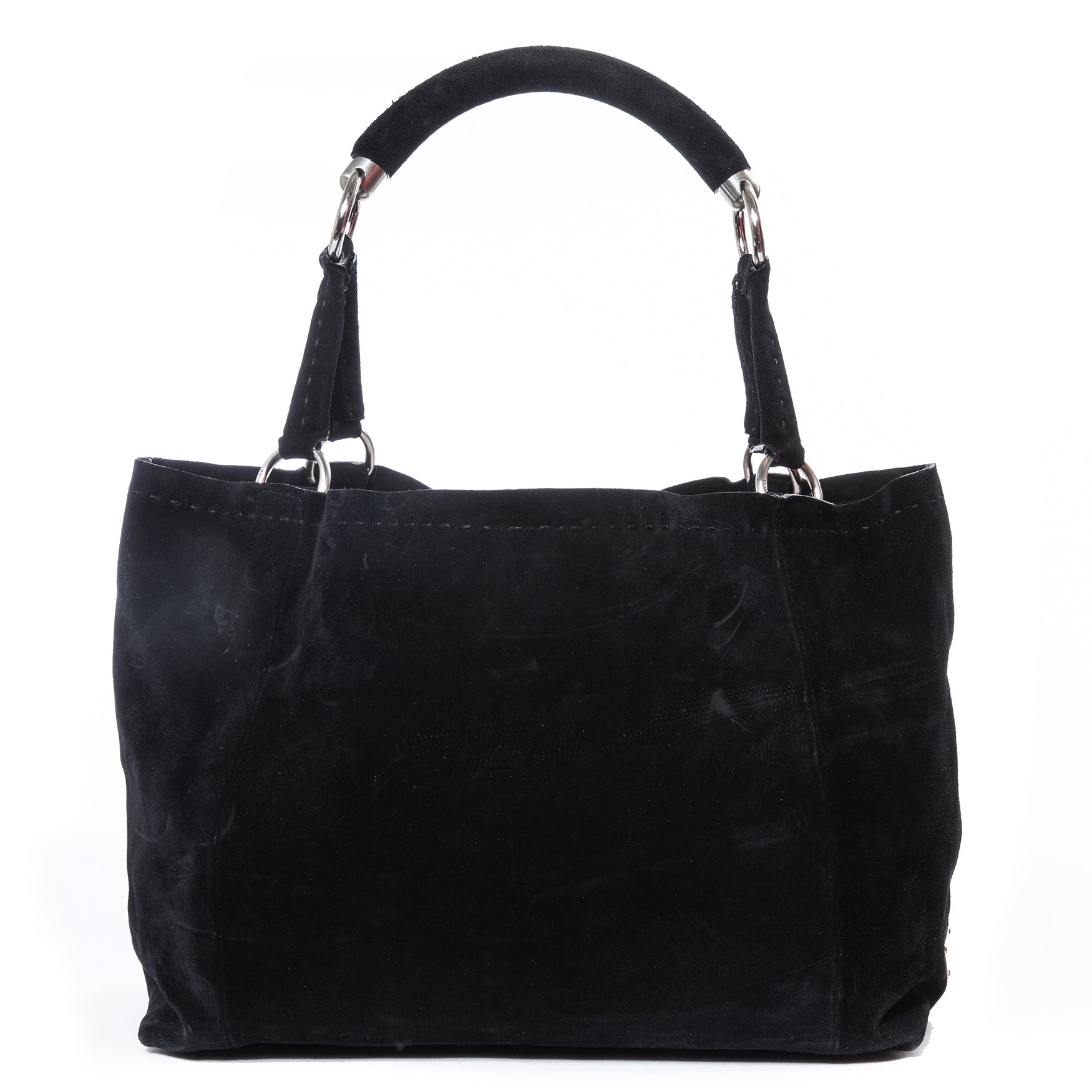 Cabas Prada en daim noir