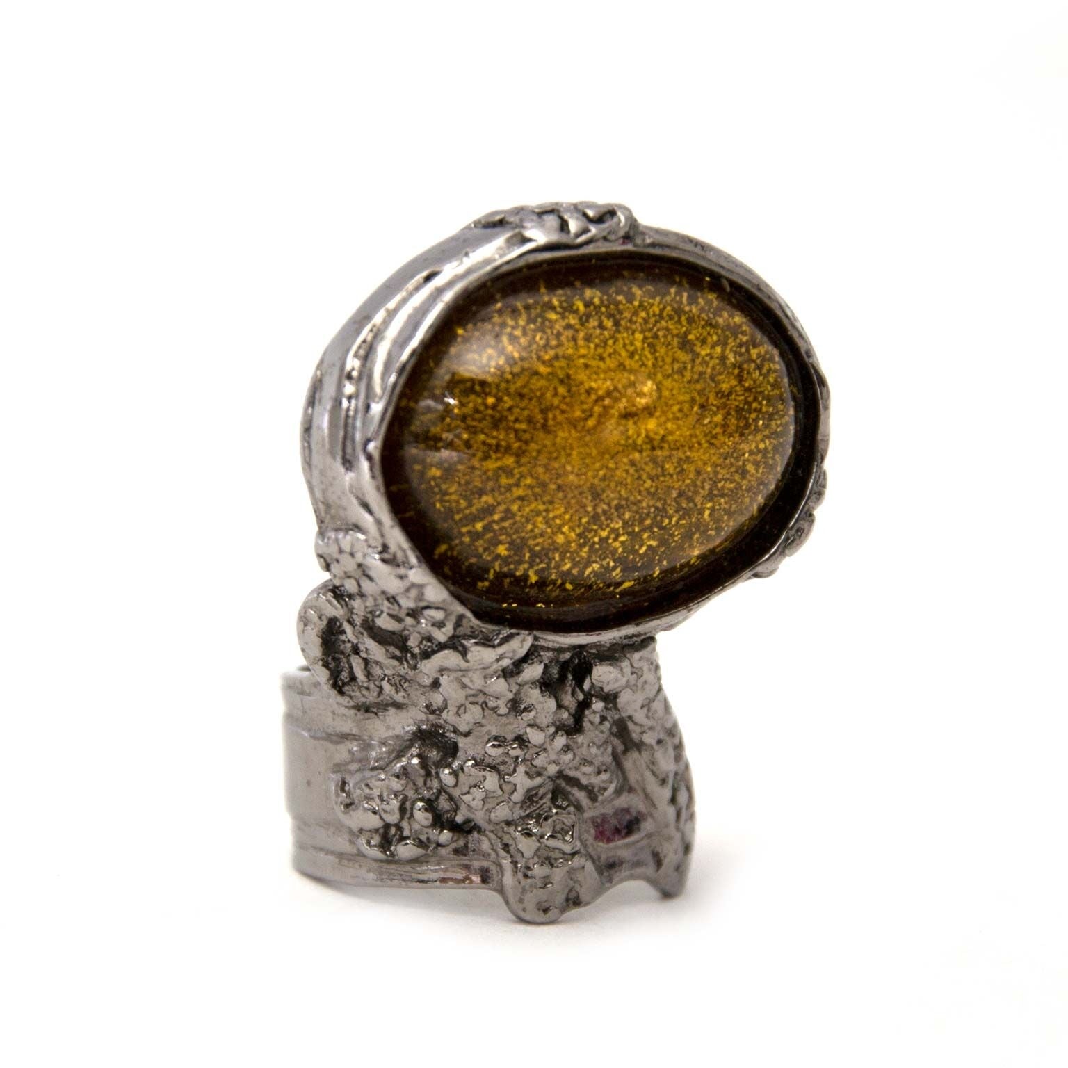 koop YSL Arty oval silver ring bij labellov