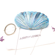Acheter Judith Lieber Blue Shell Clutch en ligne