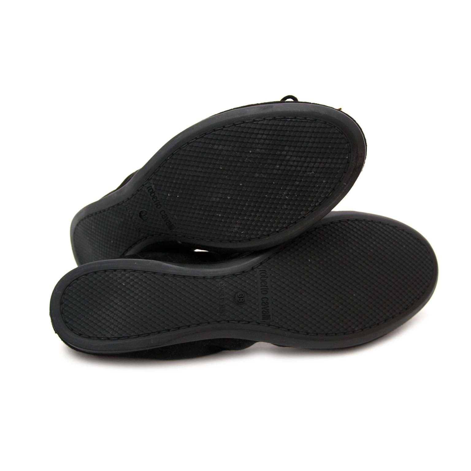 Roberto Cavalli Black Ballet Flats - Size 38 Buy authentic designer Robertp Cavalli secondhand shoes at Labellov at the best price. Safe and secure shopping. Koop tweedehands authentieke Roberto Cavalli schoenen bij designer webwinkel labellov.