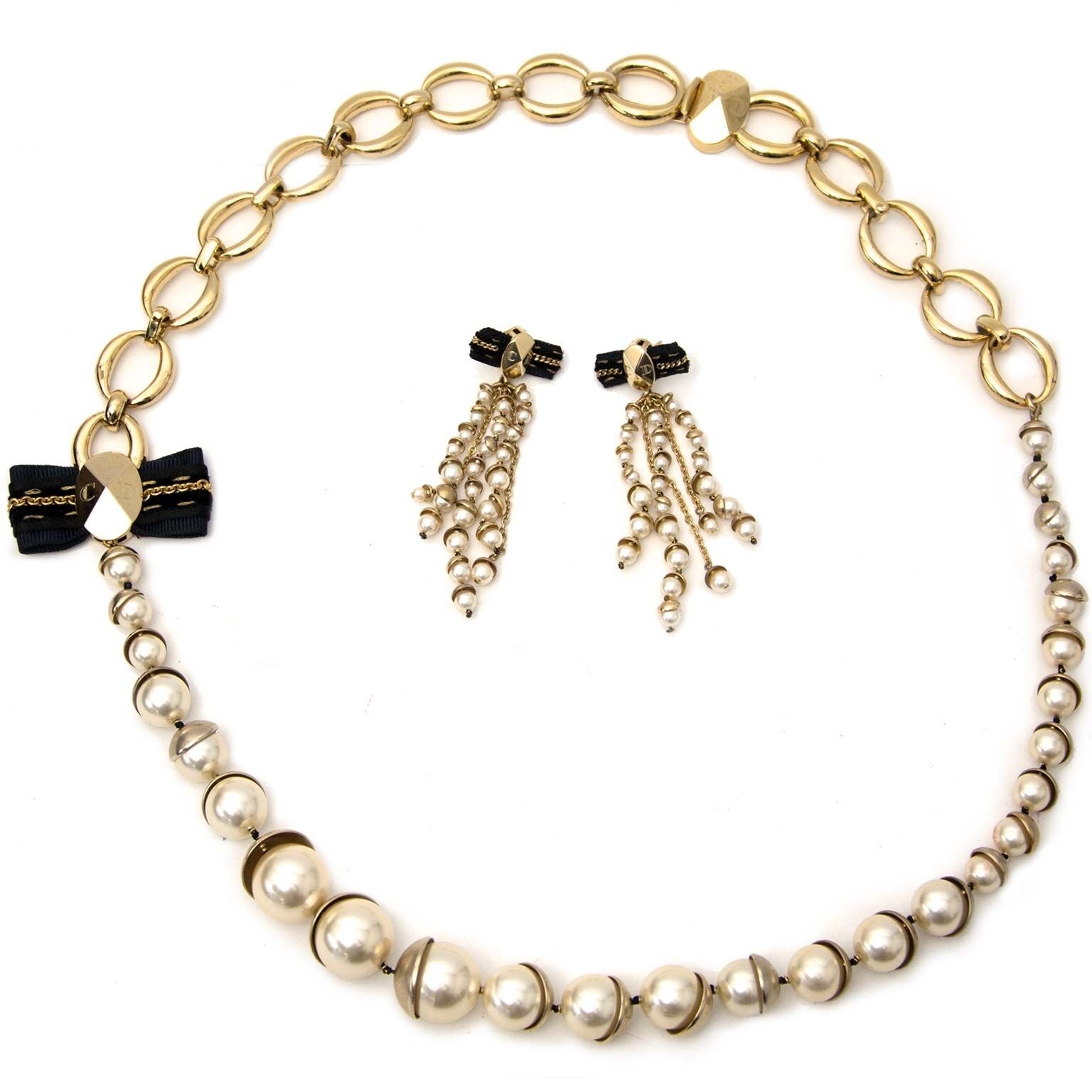 dior pearl earrings