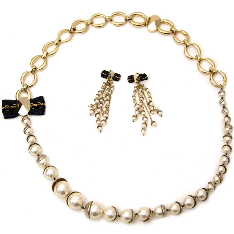 dior pearl earrings