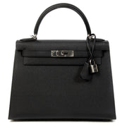 Hermès Kelly Sellier 28 Veau Epsom Black PHW