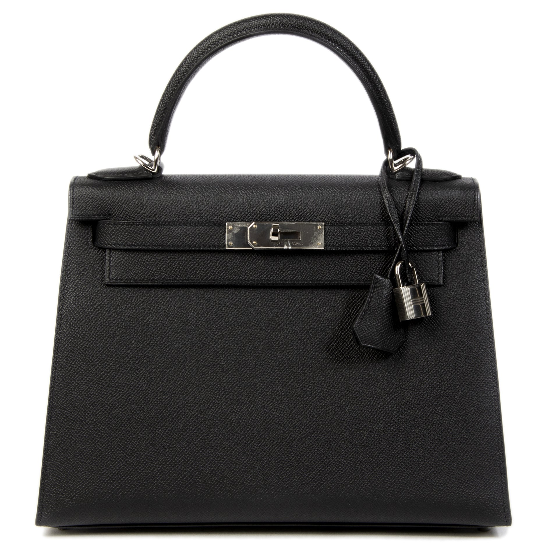 Hermès Kelly Sellier 28 Veau Epsom Black PHW