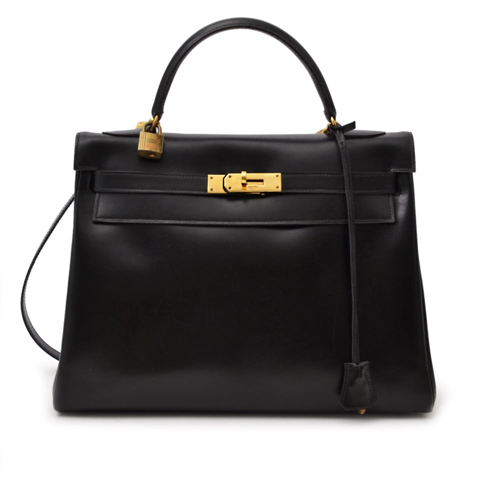 Hermès Kelly 32 Black Box GHW