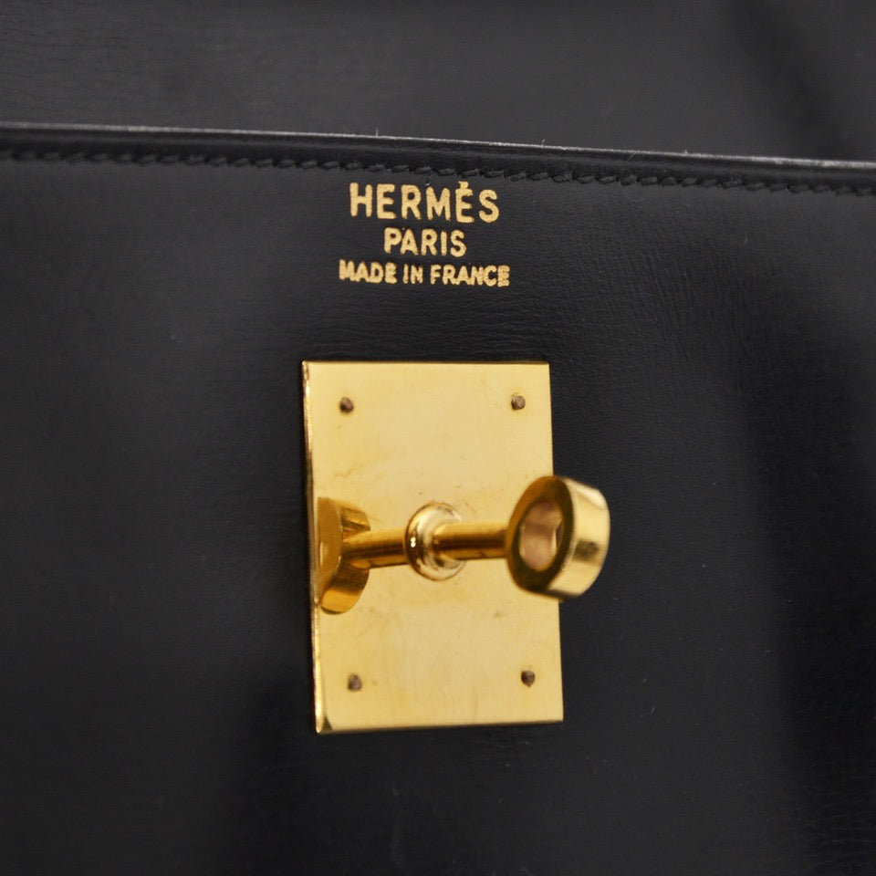Hermès Kelly 32 Black Box GHW