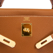 Brand New Hermes Kelly 32 Gold Retourne Taurillon Clemence for sale on Labellov Timeless Luxury in Antwerp, Belgium