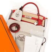acheter en ligne pour le meilleur prix sac a main Brand New Hermes Kelly Geranium Retourne 32 Togo