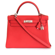 shop safe online your designer luxury Brand New Hermes Kelly Geranium Retourne 32 Togo at the best price