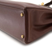 acheter en ligne pour le meilleur prix Hermes Chocolat Kelly Veau Grain Lisse