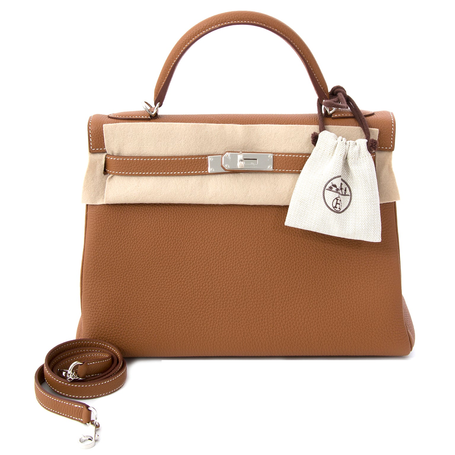 NOOIT GEBRUIKT Hermès Kelly 32 Gold Togo PHW