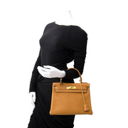 Acheter secure en ligne Hermès Kelly 28 Caramel Buffalo GHW pour le meilleur prix