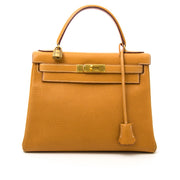 Hermès Kelly 28 Caramel Buffalo GHW aan de beste prijs online kopen en verkopen bij secondhand labellov