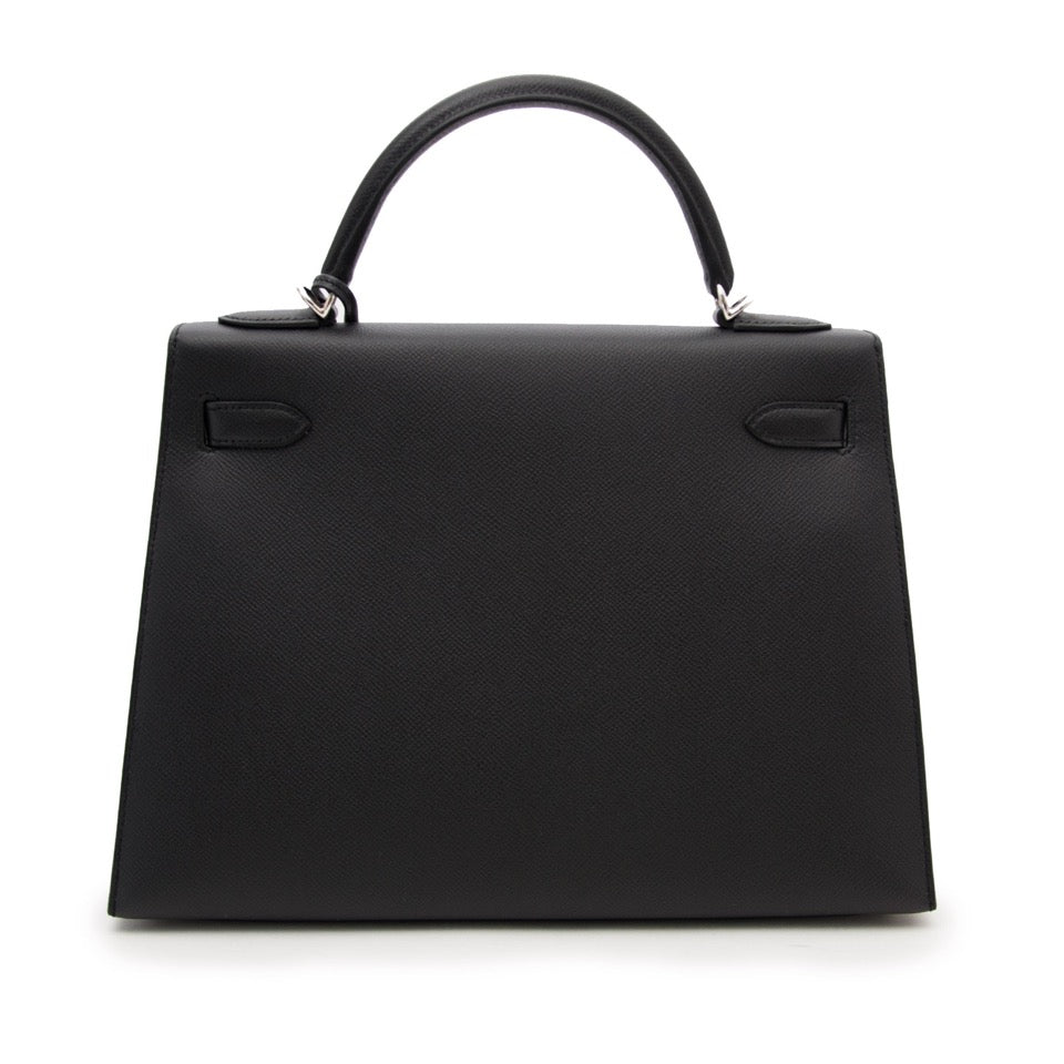 searching for the perfect hermes christmas gift ? Brand New Hermes Kelly 32 Black Epsom PHW