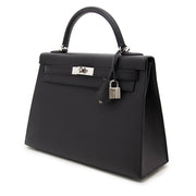 real real Brand New Hermes Kelly 32 Black Epsom PHW skip the waitinglist 100% authentic store fresh
