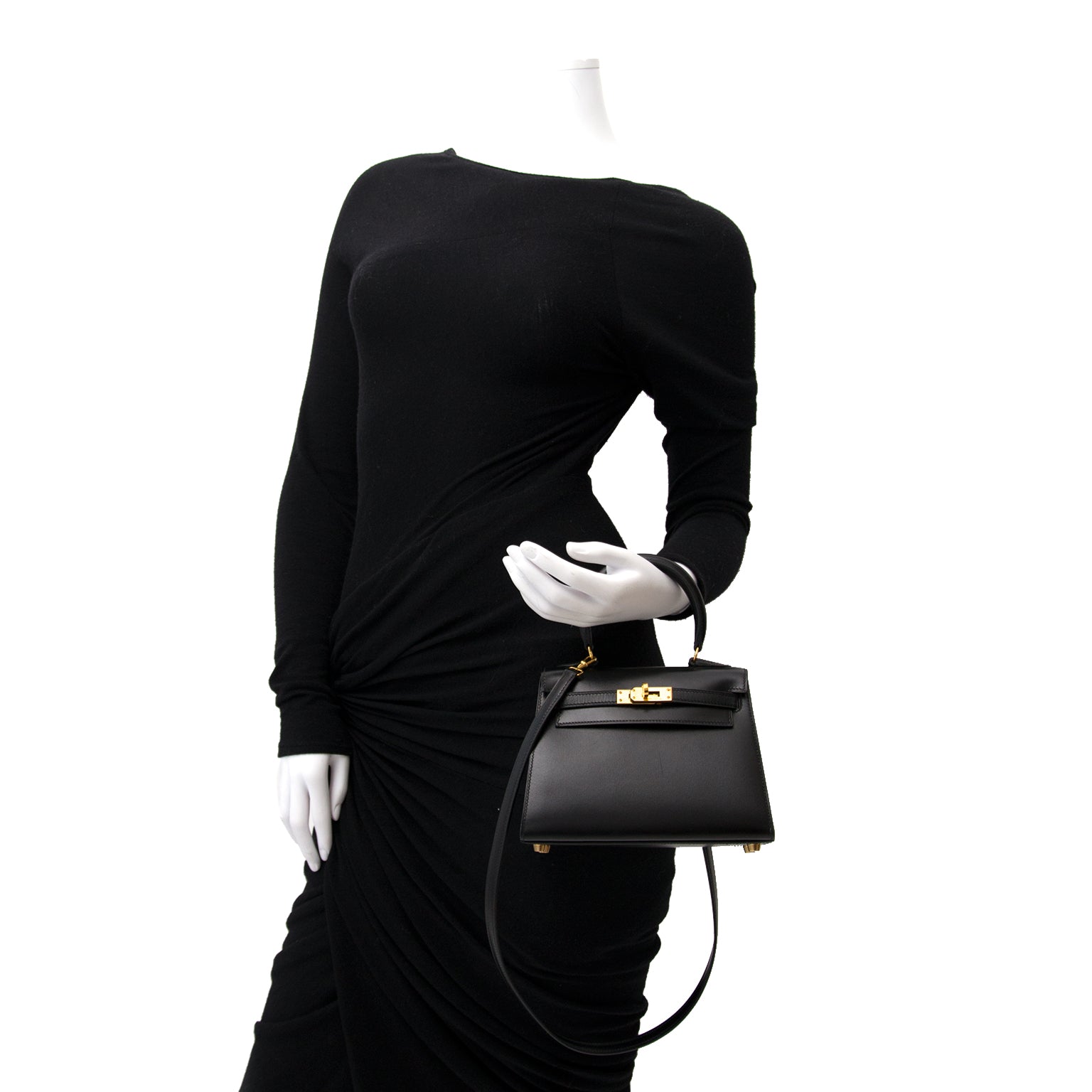 Hermès Kelly Mini 20 Black Box GHW