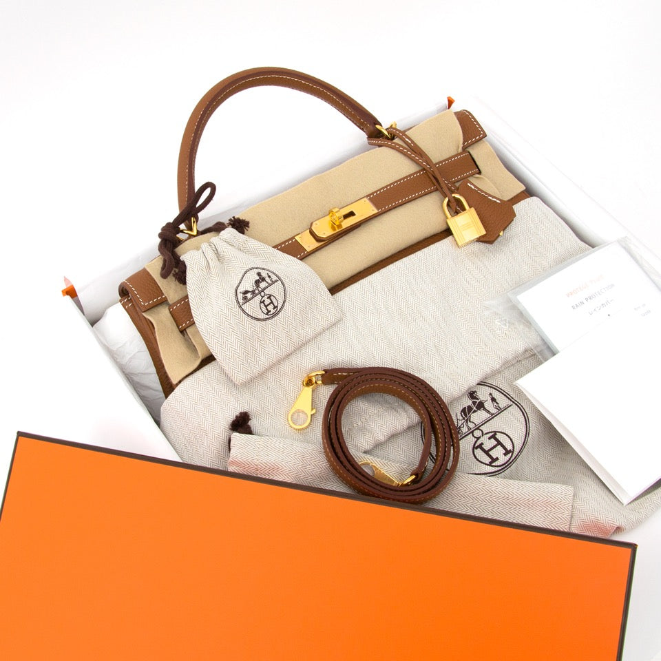 shop safe online at the best price Brand New Hermes Kelly Retourne 32 Togo GHW like new webshop www.labellov.com