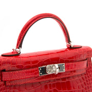 skip the waitinglist get your hands on a 100% authentic Never Used Hermes Kelly Sellier Mini Geranium Mississippiensis Alligator Antwerp , Belgium