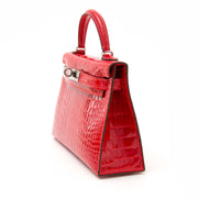 worldwide shipping secondhand as new never used Never Used Hermes Kelly Sellier Mini Geranium Mississippiensis Alligator