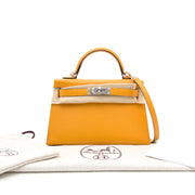 comme neuf sac a main neuf avec facture 2017 Hermes Mini Kelly Moutarde