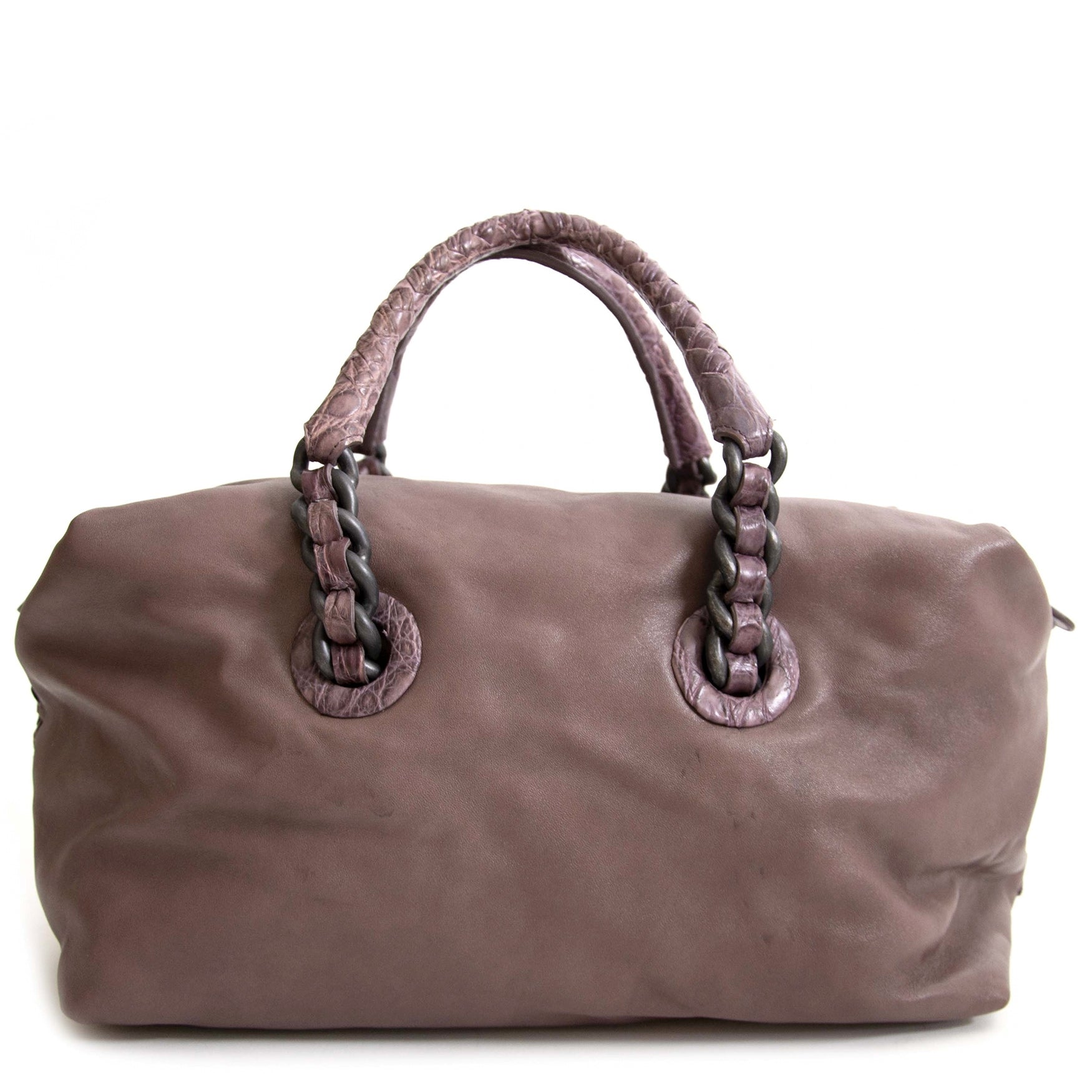 Bottega Veneta Purple Top Handle Bag