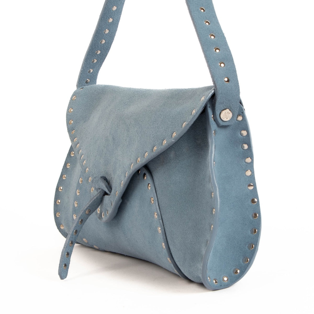 Celine Light Blue Suede Poulbot Bag