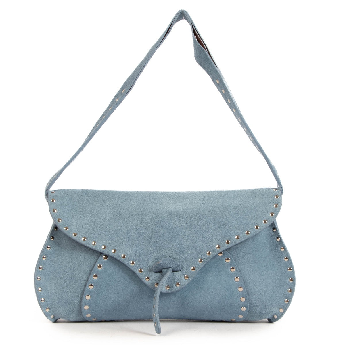 Celine Light Blue Suede Poulbot Bag