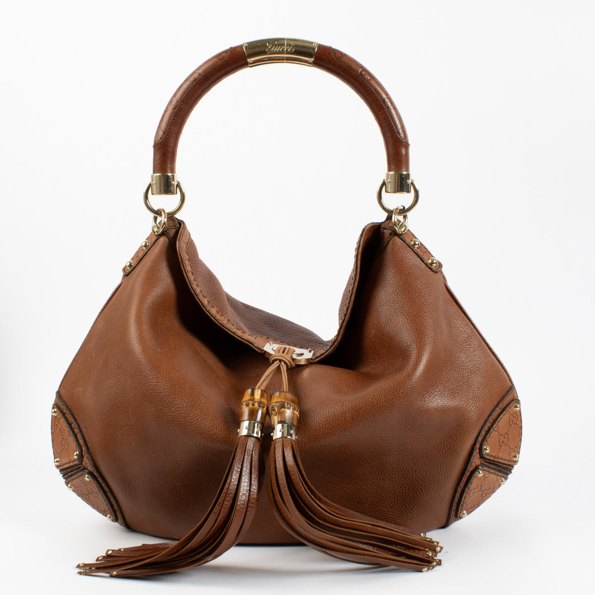 Gucci Brown Leather Indy Large Bag