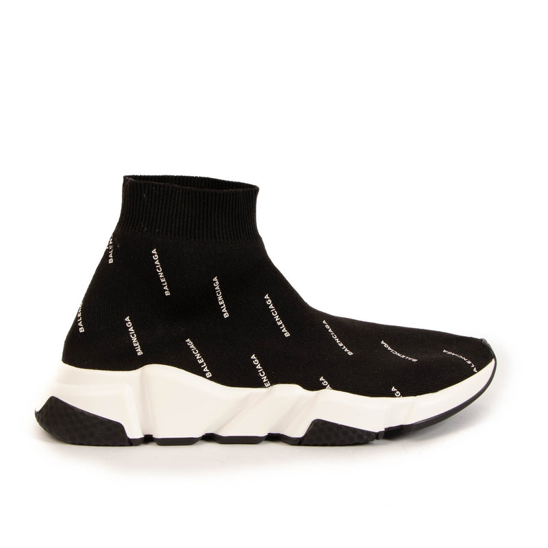 shop 100% authentic second hand Balenciaga Black Speed Trainers Logo Sneakers - Size 39 on Labellov.com