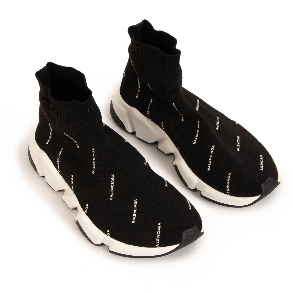 shop 100% authentic second hand Balenciaga Black Speed Trainers Logo Sneakers - Size 39 on Labellov.com