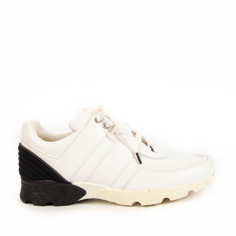 Chanel 16B White Leather Sneakers