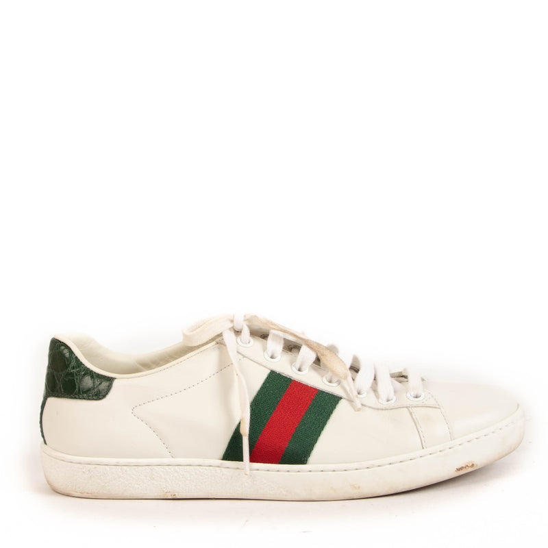 shop 100% authentic second hand Gucci White Ace Sneakers - Size 37 on Labellov.com