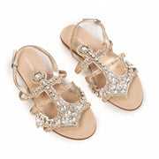 shop 100% authentic second hand Miu Miu Gold Sandals - Size 39 on Labellov.com