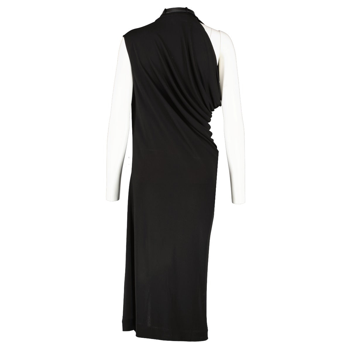 Hermès Black Kelly Choker Asymmetric Dress