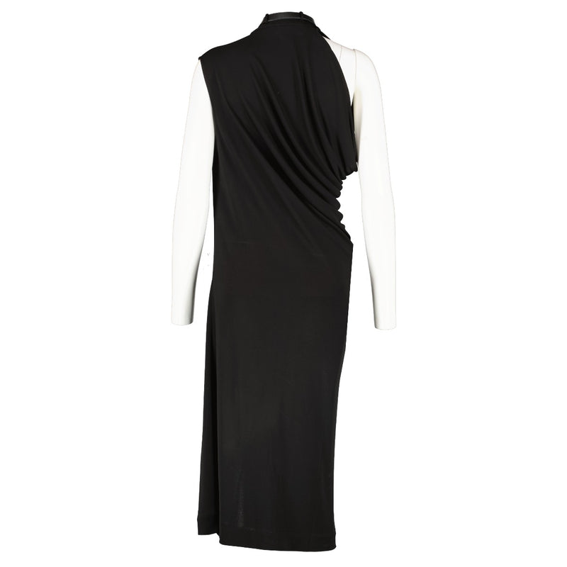 Hermès Black Kelly Choker Asymmetric Dress