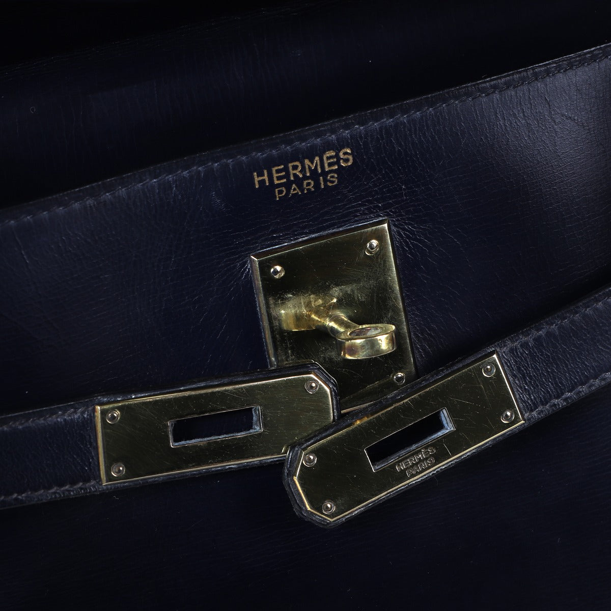 hermes kelly vintage logo stamp detail