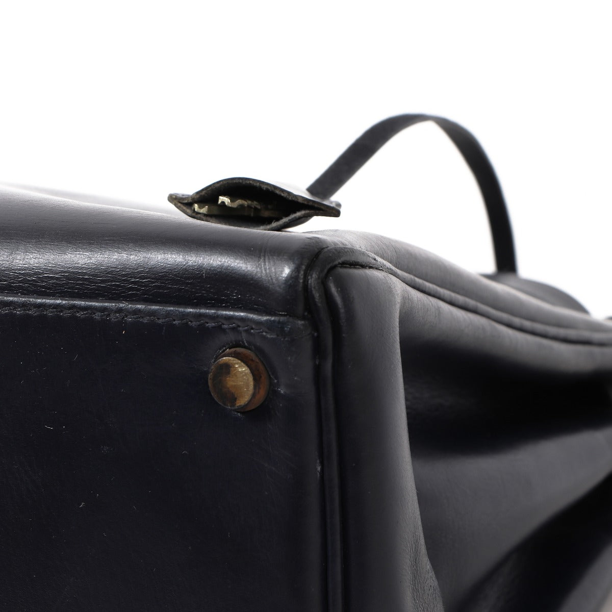 Hermès Vintage Kelly 32 Blauw Box GHW